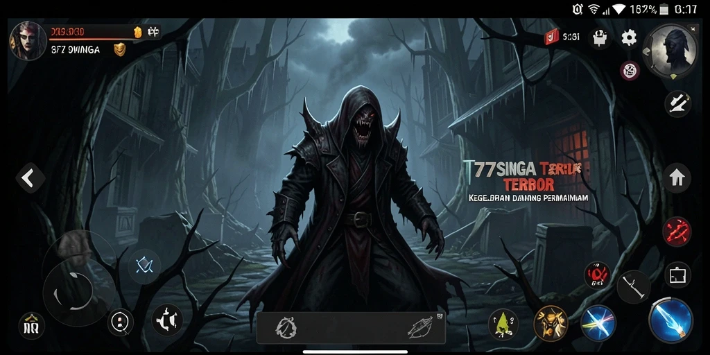 Gameplay menegangkan dengan suasana horror yang mendalam di 77SINGA.