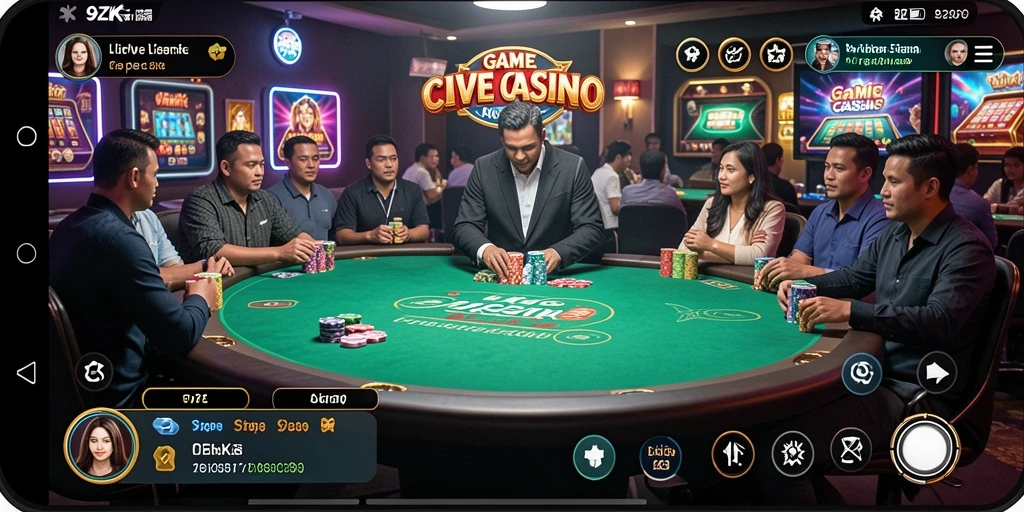 Gameplay Live Casino yang menegangkan di 9ZK.