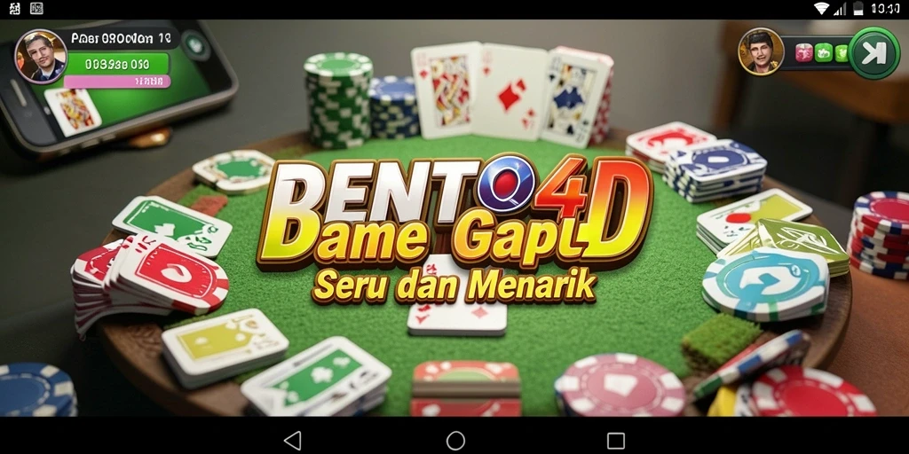 Screenshot BENTO4D menunjukkan gameplay Gaple yang seru dan menyenangkan.