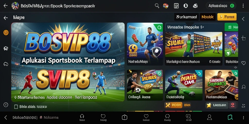 Tampilan menarik dari gameplay Sportsbook di BOSVIP88.