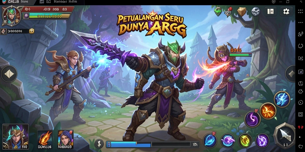 Tampilan gameplay seru dan menantang dalam IDKLUB.