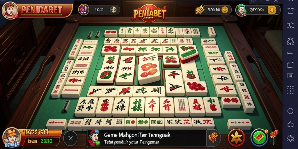 Screenshot gameplay <strong>PENIDABET</strong> menunjukkan suasana permainan Mahjong yang seru.